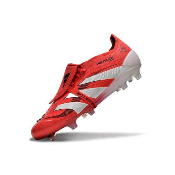 adidas Predator Elite Foldover Tongue FG Rouge Lucide Blanc Noir