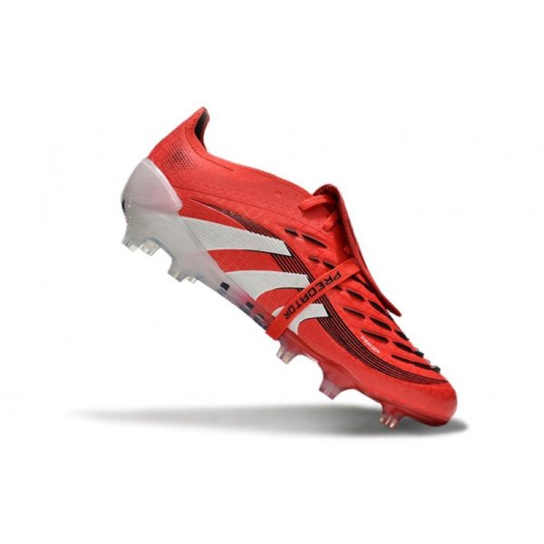 adidas Predator Elite Foldover Tongue FG Rouge Lucide Blanc Noir