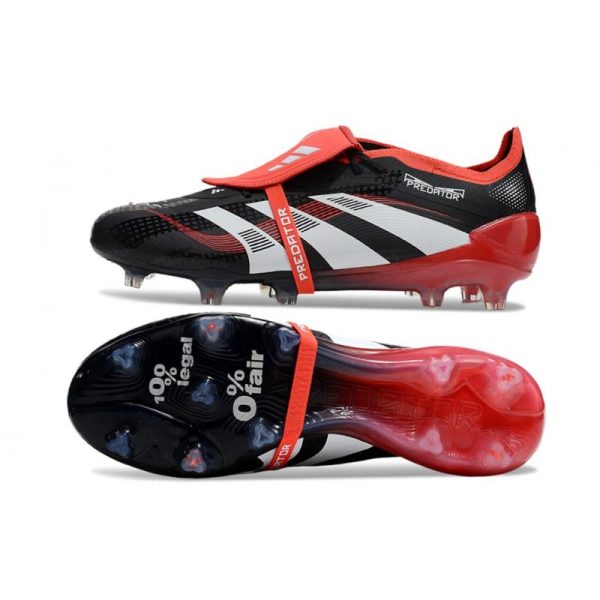 adidas Predator Elite Foldover Tongue FG X MOMENTS Noir Blanc Rouge Vif