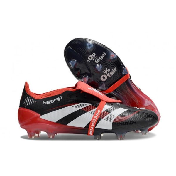 adidas Predator Elite Foldover Tongue FG X MOMENTS Noir Blanc Rouge Vif