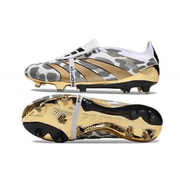 adidas Predator Elite Tongue FG Nouveau Blanc Or Gris