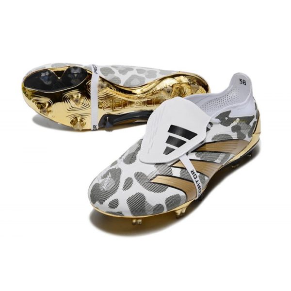 adidas Predator Elite Tongue FG Nouveau Blanc Or Gris