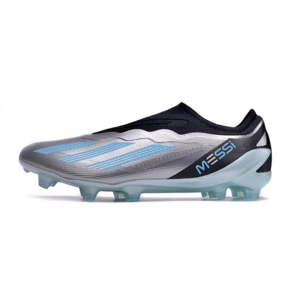 adidas X Crazyfast .1 Laceless FG Argent Métallique Bleu Bonheur Noir
