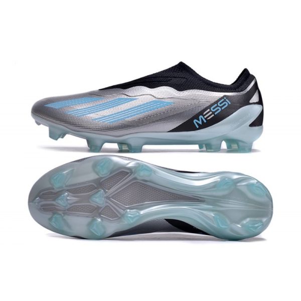 adidas X Crazyfast .1 Laceless FG Argent Métallique Bleu Bonheur Noir