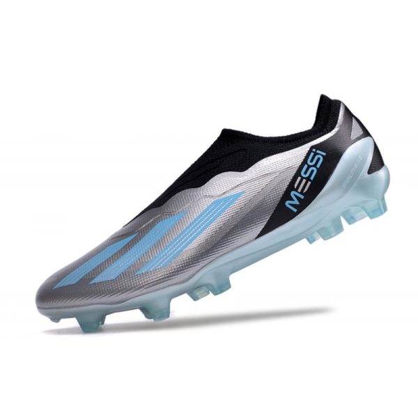 adidas X Crazyfast .1 Laceless FG Argent Métallique Bleu Bonheur Noir