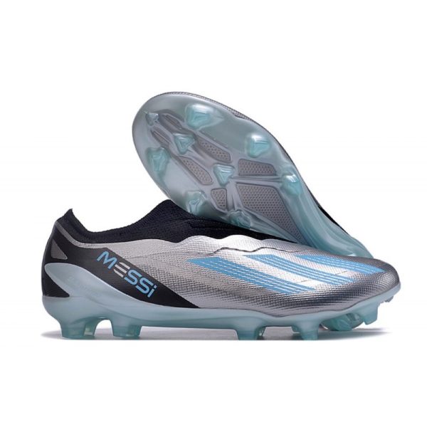 adidas X Crazyfast .1 Laceless FG Argent Métallique Bleu Bonheur Noir