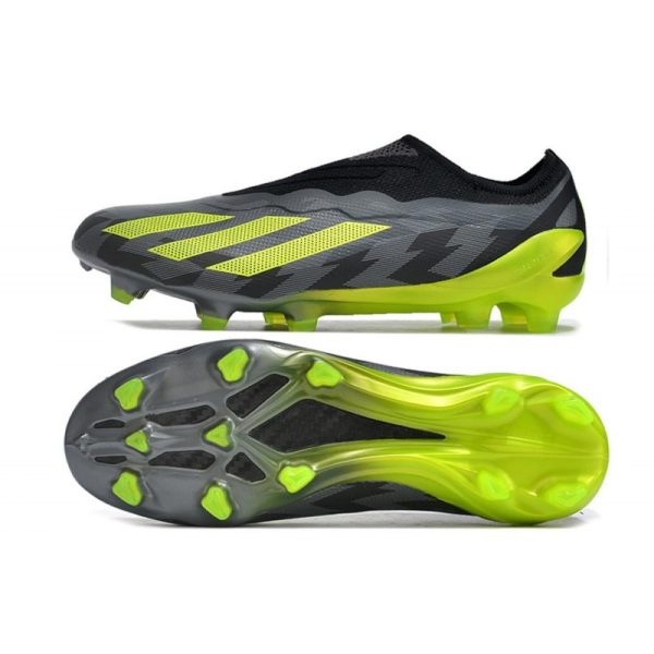 adidas X Crazyfast .1 Laceless FG Crazycharged - Noir Jaune Gris ÉDITION LIMITÉE