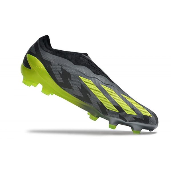 adidas X Crazyfast .1 Laceless FG Crazycharged - Noir Jaune Gris ÉDITION LIMITÉE