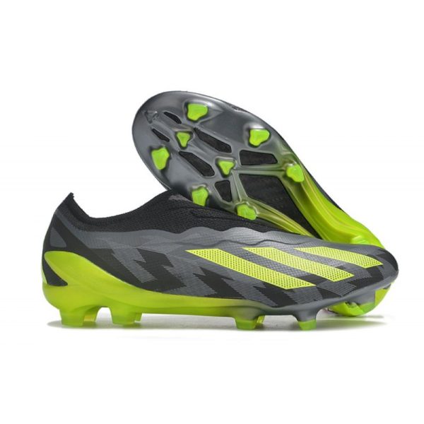 adidas X Crazyfast .1 Laceless FG Crazycharged - Noir Jaune Gris ÉDITION LIMITÉE