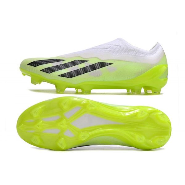 adidas X Crazyfast .1 Laceless FG Crazyrush - Blanc Noir Lucid Lemon