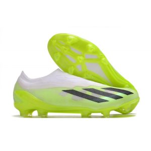 adidas X Crazyfast .1 Laceless FG Crazyrush - Blanc Noir Lucid Lemon
