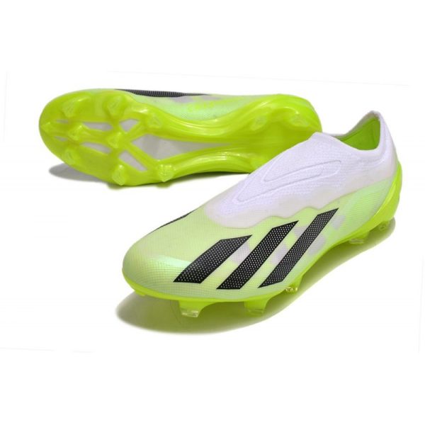 adidas X Crazyfast .1 Laceless FG Crazyrush - Blanc Noir Lucid Lemon