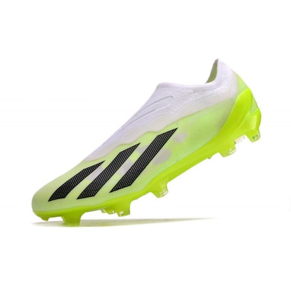 adidas X Crazyfast .1 Laceless FG Crazyrush - Blanc Noir Lucid Lemon