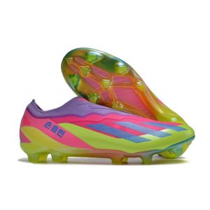 adidas X Crazyfast .1 Laceless FG Korean Nights Son - Lucid Lemon Bleu Rose ÉDITION LIMITÉE