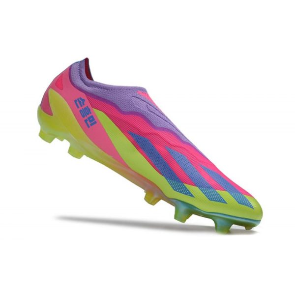 adidas X Crazyfast .1 Laceless FG Korean Nights Son - Lucid Lemon Bleu Rose ÉDITION LIMITÉE
