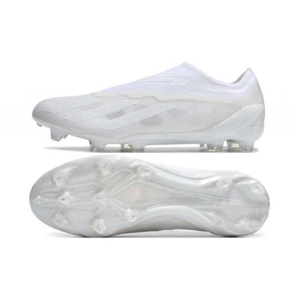adidas X Crazyfast .1 Laceless FG Pearlized - Blanc