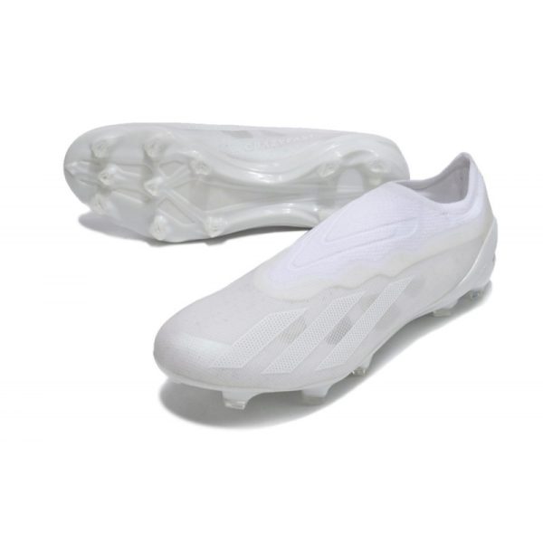 adidas X Crazyfast .1 Laceless FG Pearlized - Blanc