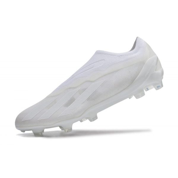 adidas X Crazyfast .1 Laceless FG Pearlized - Blanc