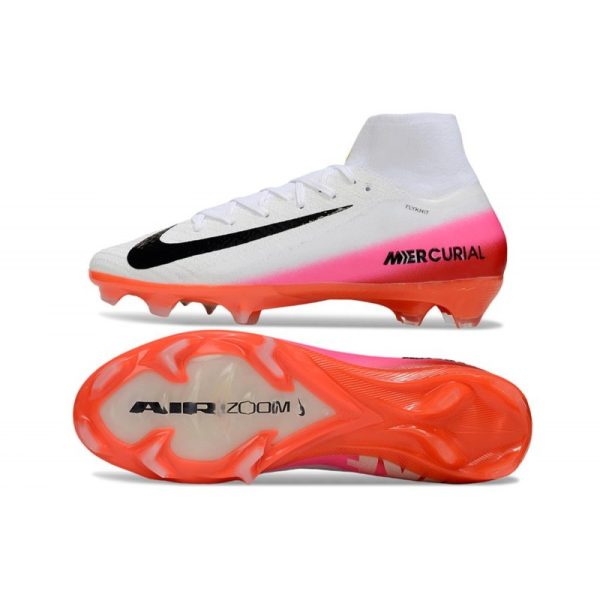 Chaussures Nike Mercurial Superfly 10 Elite FG Blanc Rouge Noir