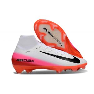 Chaussures Nike Mercurial Superfly 10 Elite FG Blanc Rouge Noir