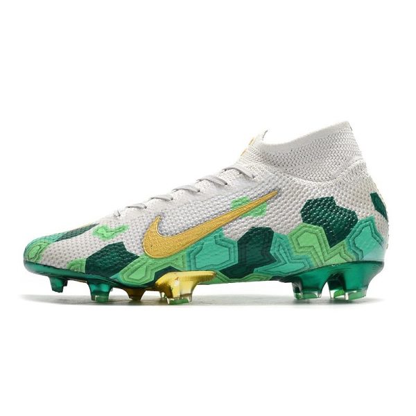 Mbappe Nike Mercurial Superfly 7 Elite SE FG Gris Or Vert