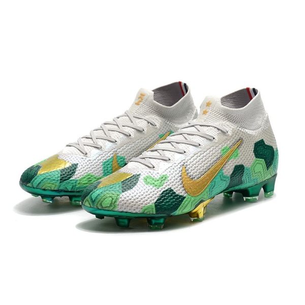 Mbappe Nike Mercurial Superfly 7 Elite SE FG Gris Or Vert