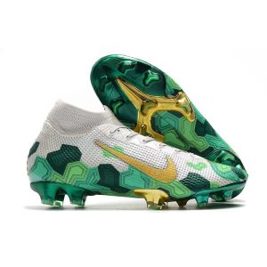 Mbappe Nike Mercurial Superfly 7 Elite SE FG Gris Or Vert