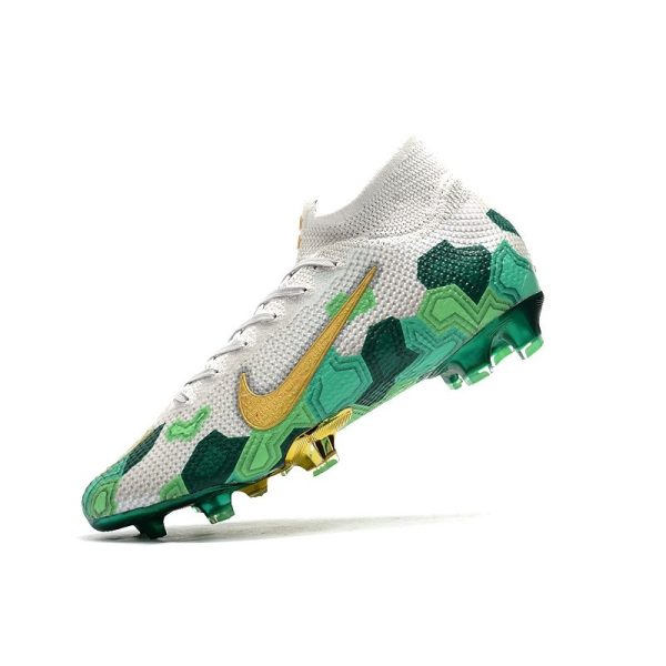 Mbappe Nike Mercurial Superfly 7 Elite SE FG Gris Or Vert