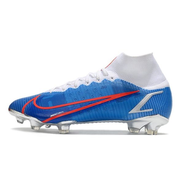 Nike Mercurial Superfly 8 Elite FG Chaussure Bleu Rouge