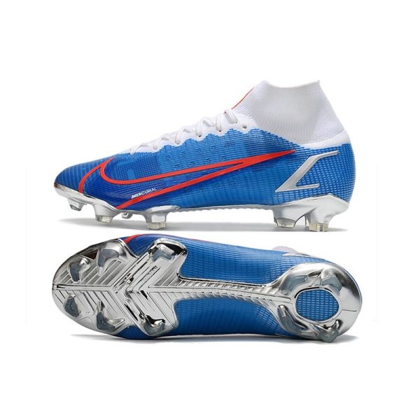 Nike Mercurial Superfly 8 Elite FG Chaussure Bleu Rouge