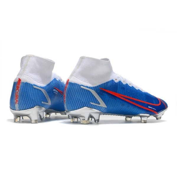 Nike Mercurial Superfly 8 Elite FG Chaussure Bleu Rouge