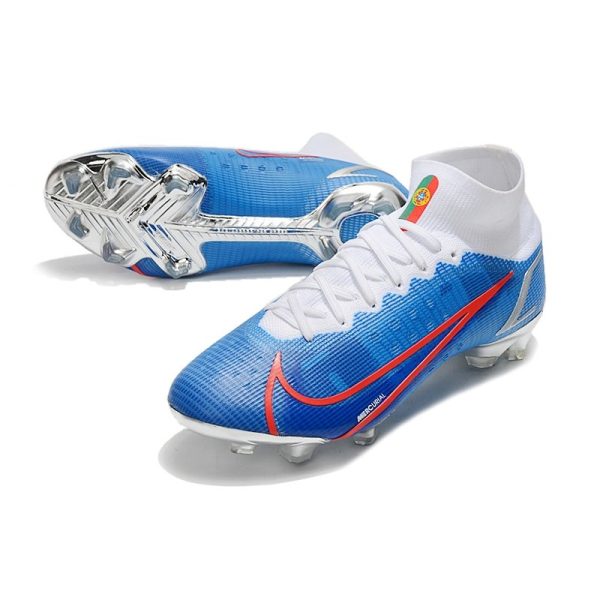 Nike Mercurial Superfly 8 Elite FG Chaussure Bleu Rouge