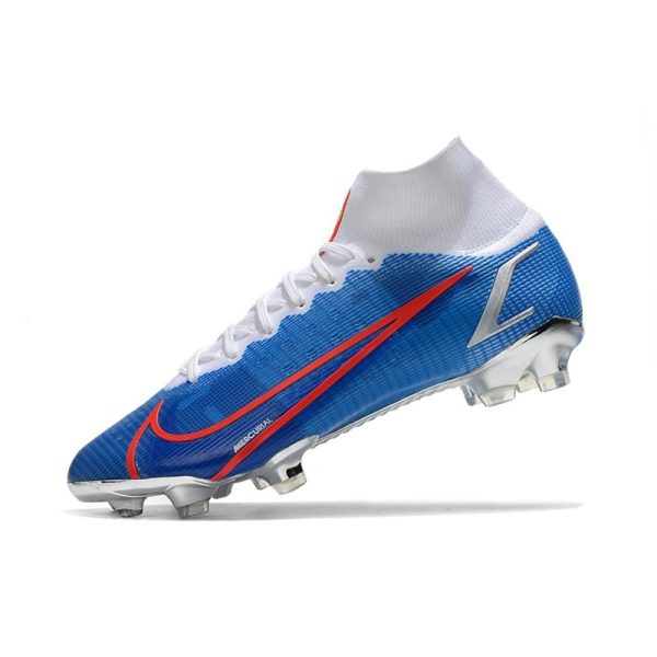Nike Mercurial Superfly 8 Elite FG Chaussure Bleu Rouge