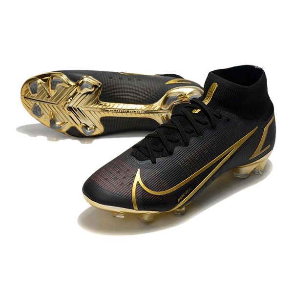 Nike Mercurial Superfly 8 Elite FG Chaussure Noir Or