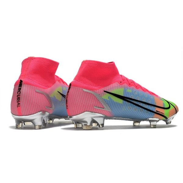 Nike Mercurial Superfly 8 Elite FG Chaussure Rosa Bleu Volt