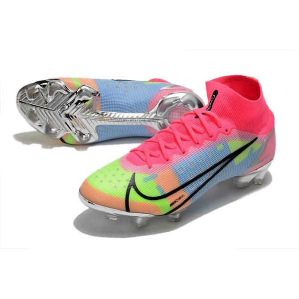 Nike Mercurial Superfly 8 Elite FG Chaussure Rosa Bleu Volt