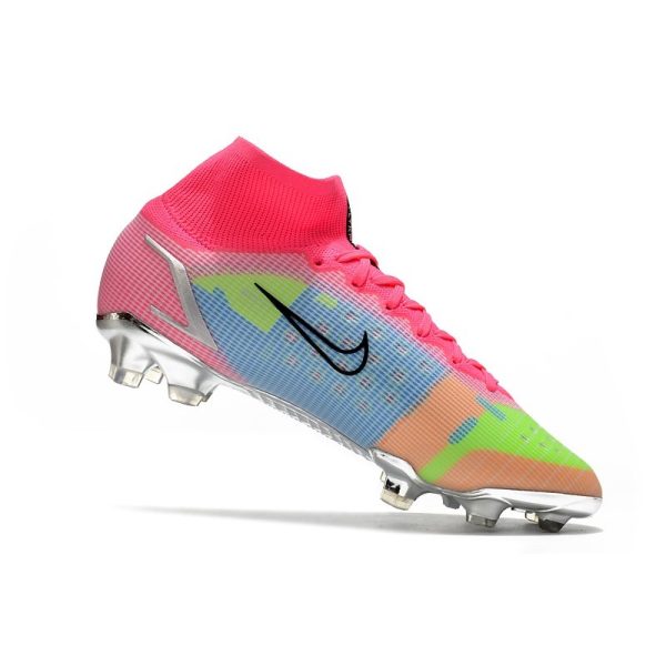 Nike Mercurial Superfly 8 Elite FG Chaussure Rosa Bleu Volt
