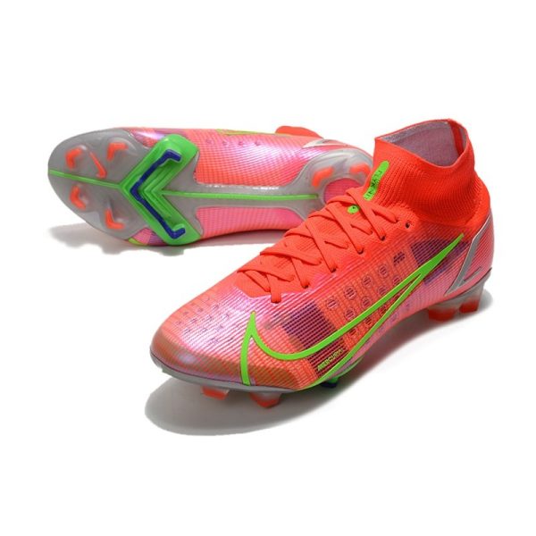 Nike Mercurial Superfly 8 Elite FG Chaussure Rubis Argent Metallique