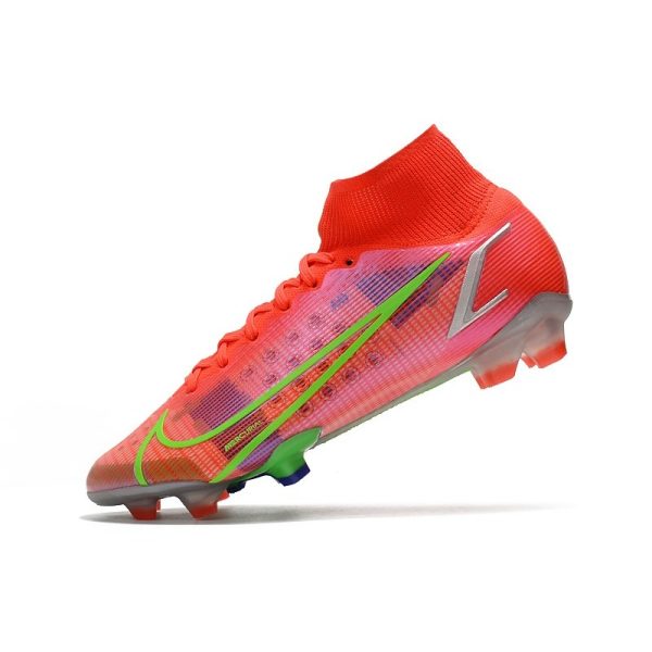Nike Mercurial Superfly 8 Elite FG Chaussure Rubis Argent Metallique
