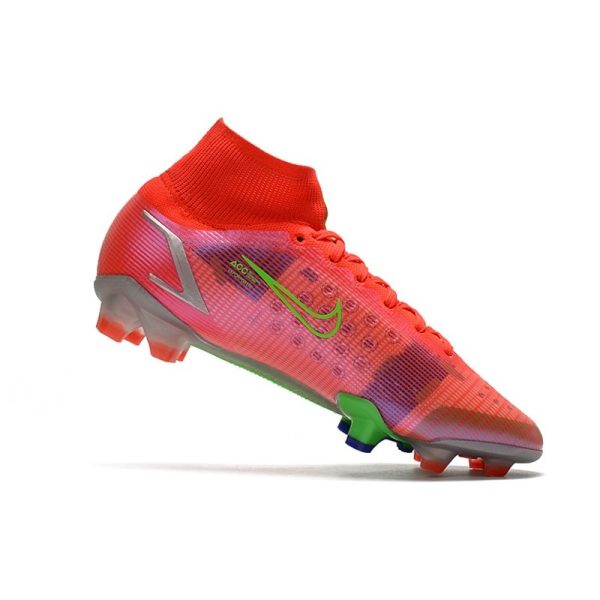 Nike Mercurial Superfly 8 Elite FG Chaussure Rubis Argent Metallique