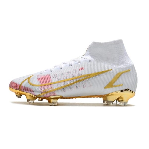 Nike Mercurial Superfly 8 Elite FG Homme Blanc Rose Or