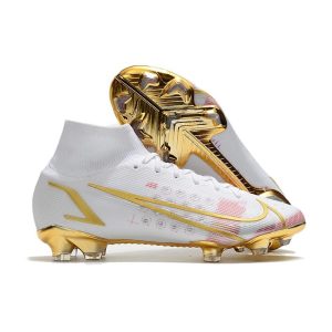 Nike Mercurial Superfly 8 Elite FG Homme Blanc Rose Or
