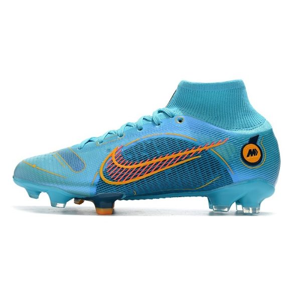 Nike Mercurial Superfly 8 Elite FG Homme Bleu Chlorine Orange Laser Marina