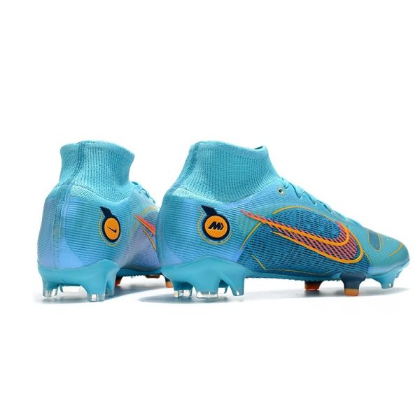 Nike Mercurial Superfly 8 Elite FG Homme Bleu Chlorine Orange Laser Marina