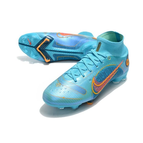 Nike Mercurial Superfly 8 Elite FG Homme Bleu Chlorine Orange Laser Marina