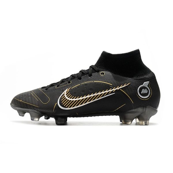 Nike Mercurial Superfly 8 Elite FG Homme Noir Or Métallique Argent Métallique