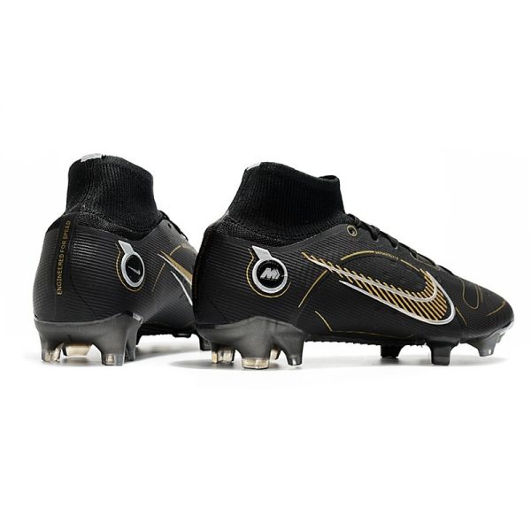 Nike Mercurial Superfly 8 Elite FG Homme Noir Or Métallique Argent Métallique