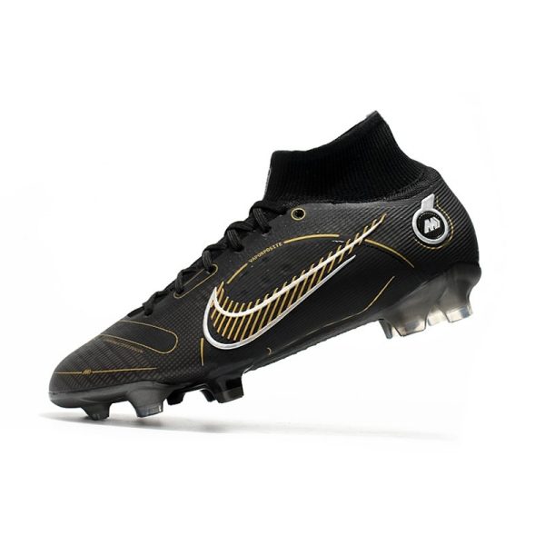Nike Mercurial Superfly 8 Elite FG Homme Noir Or Métallique Argent Métallique