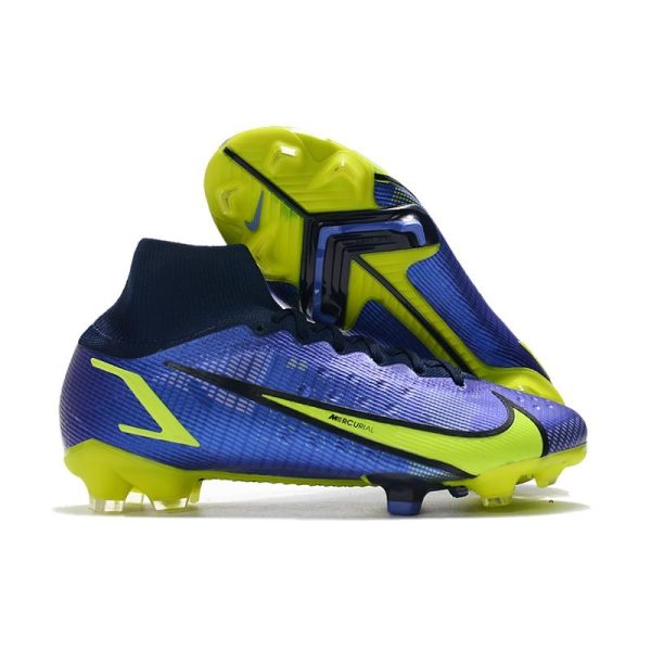 Nike Mercurial Superfly 8 Elite FG Homme Sapphire Volt Bleu