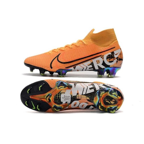 Crampons de football Nike Mercurial Superfly VII Elite 360 FG Orange Noir